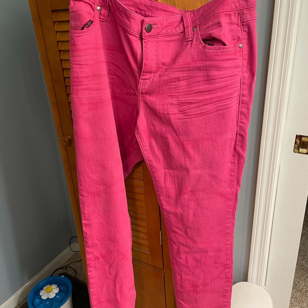 Pink jeans. Like new